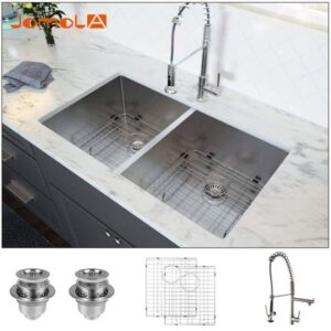 JOMOLA JOMOLA Undermount Stainless Steel Single Bowl Kitchen Sink 31" Brushed Satin