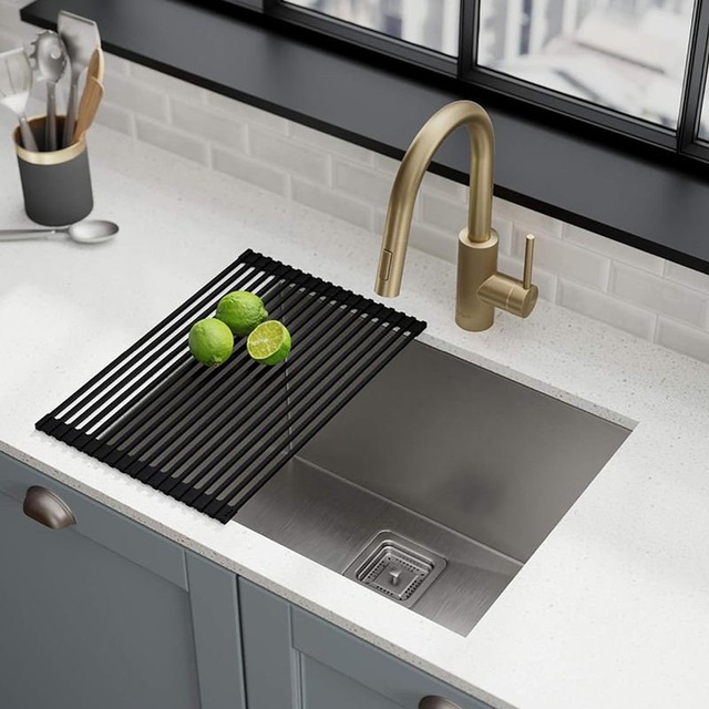 JOMOLA JOMOLA Topmount Kitchen Sink Brushed PVD Black 610x470mm