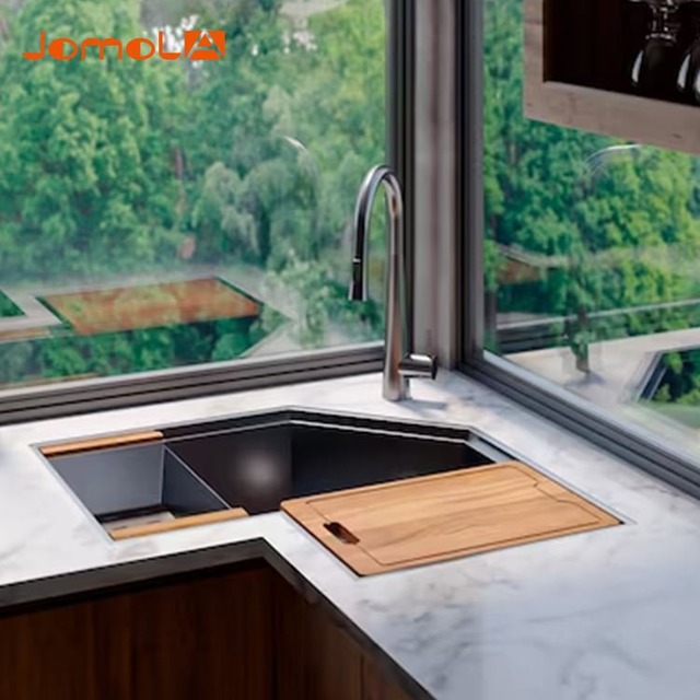 JOMOLA Handmade Stainless Steel Sink 30x30x8 Inch | Undermount Single Bowl