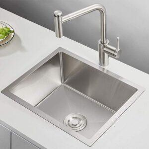 JOMOLA Handmade Stainless Steel Sink 500x430mm Topmount | PVD Black | Big Basket