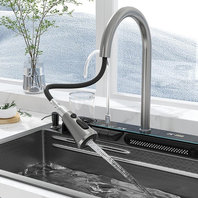 JOMOLA Handmade Stainless Steel Sink 750x450mm | Brushed/Black/Gold