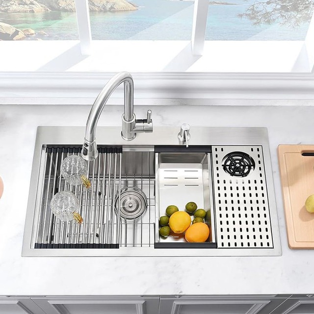 JOMOLA Handmade Stainless Steel Sink 830x480mm | PVD Black | Topmount