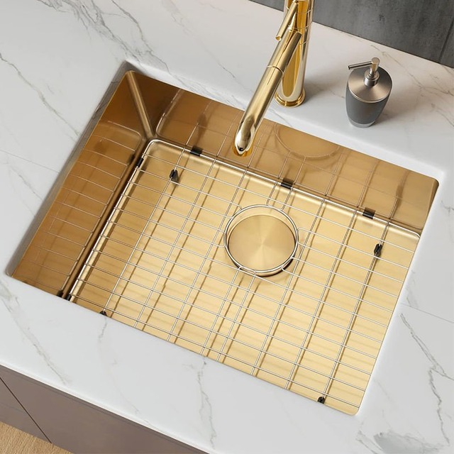 JOMOLA Handmade Stainless Steel Sink 580x450mm Topmount | Brushed/PVD Black