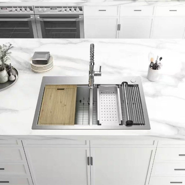 JOMOLA Handmade Stainless Steel Sink Topmount Rose Gold | 838x558x254mm