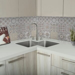 JOMOLA Handmade Stainless Steel Sink Double Bowl Corner | Brushed Satin