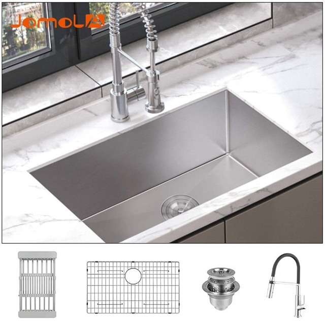 JOMOLA Handmade Stainless Steel Sink Undermount Single Bowl 787x457mm