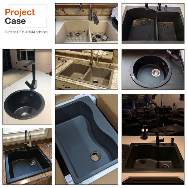 JOMOLA Undermount Quartz Kitchen Sink 450x450mm Granite Composite