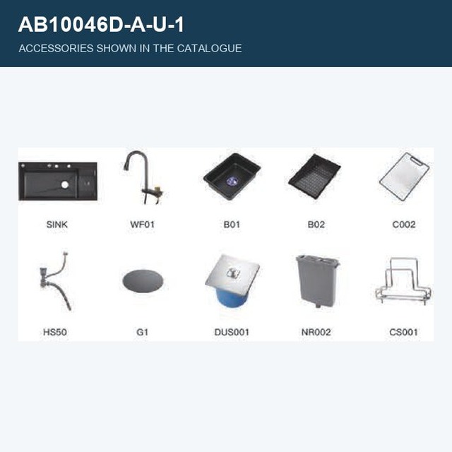 JOMOLA Workstation Kitchen Sink 1000x460mm Catalogue Configuration