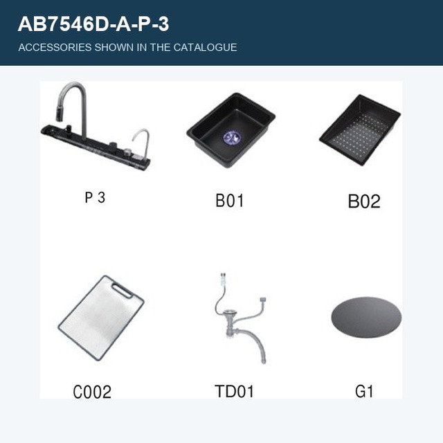 JOMOLA Kitchen Sink 750x460x220mm Adjustable Water Angle