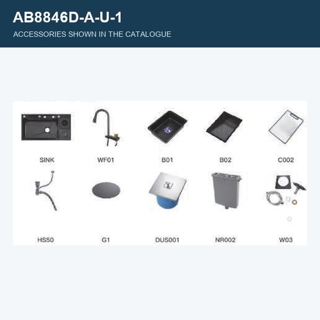JOMOLA Workstation Kitchen Sink 880x460x220mm