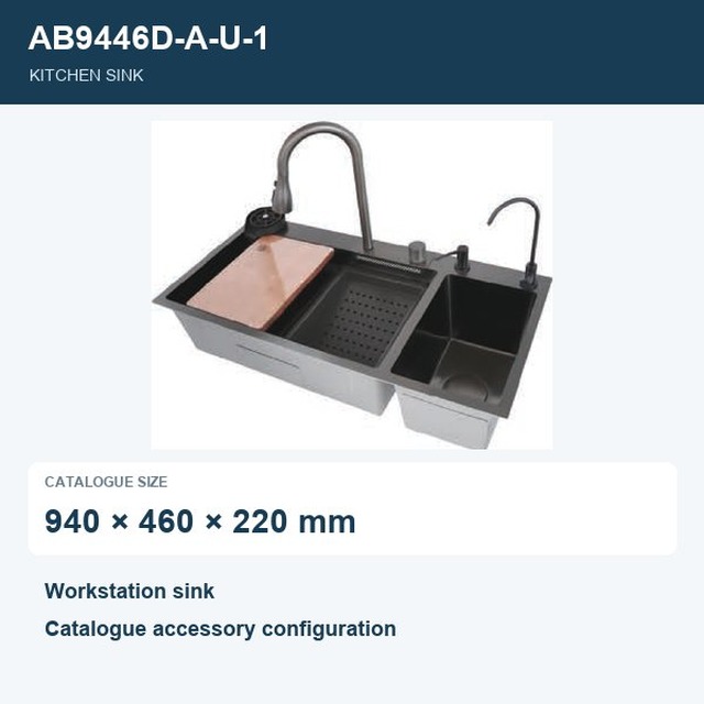 JOMOLA Workstation Kitchen Sink 940x460mm | Workstation Sink