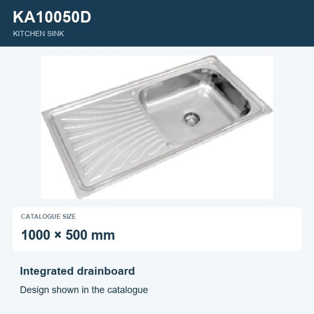 JOMOLA Punching Stainless Steel Sink 1000x500mm Kitchen Sink