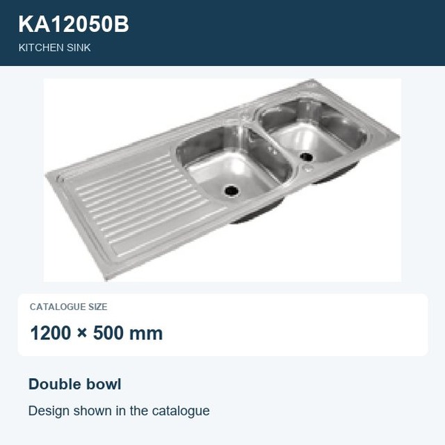 JOMOLA Punching Stainless Steel Sink Double Bowl 1200x500mm | Kitchen Sink