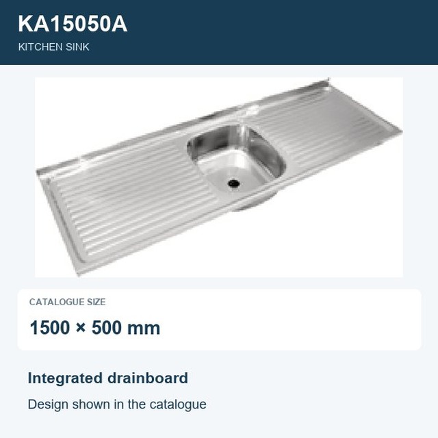 JOMOLA Punching Stainless Steel Sink 1500x500mm Kitchen Sink