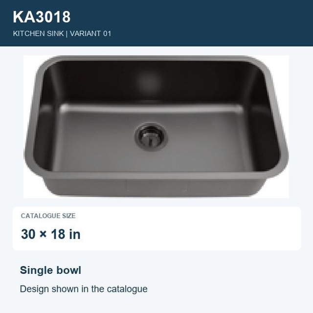 JOMOLA Punching Stainless Steel Sink Single Bowl 30 x 18 in Kitchen Sink