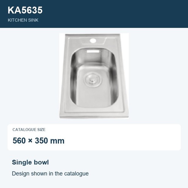 JOMOLA Punching Stainless Steel Sink Single Bowl 560x350mm | Kitchen Sink
