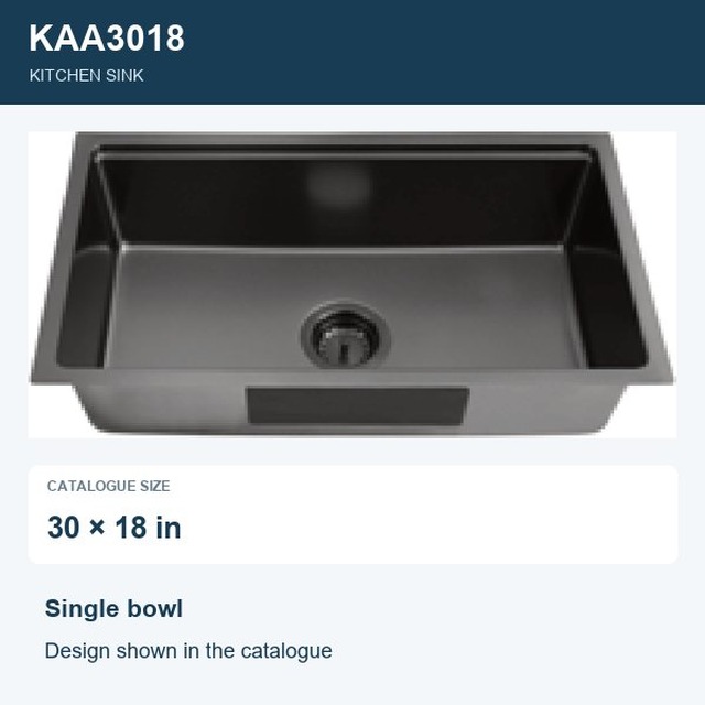 JOMOLA Punching Stainless Steel Sink Single Bowl 30 x 18 in Kitchen Sink