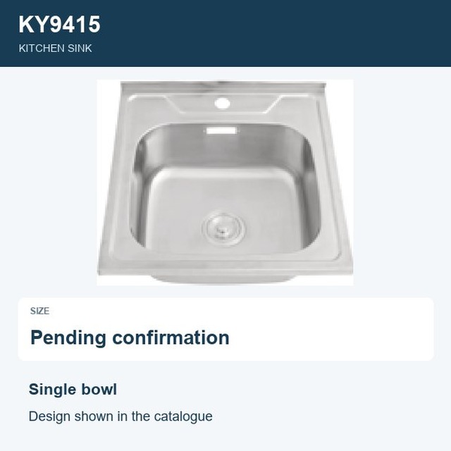 JOMOLA Single Bowl Punching Stainless Steel Sink | Kitchen Sink