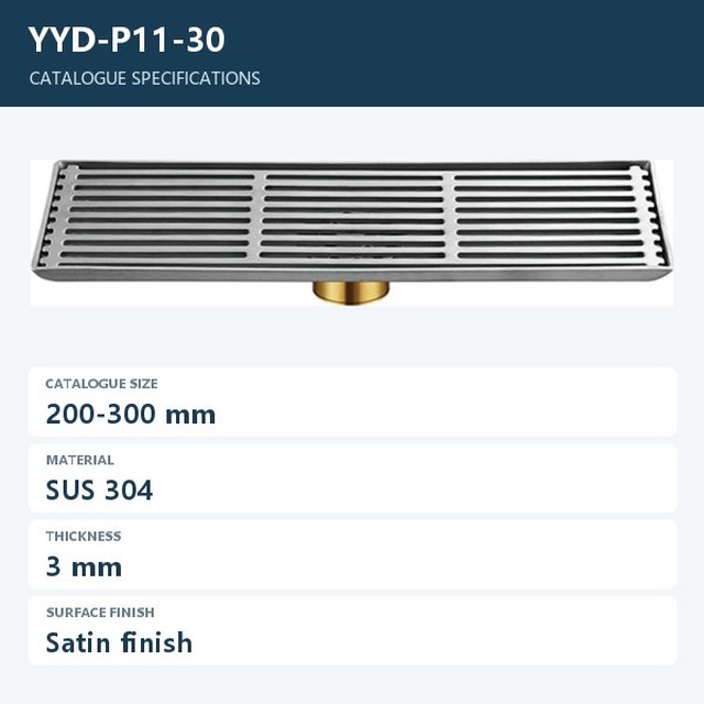 JOMOLA Stainless Steel Floor Drain SUS 304 Satin Finish | 3mm Thick