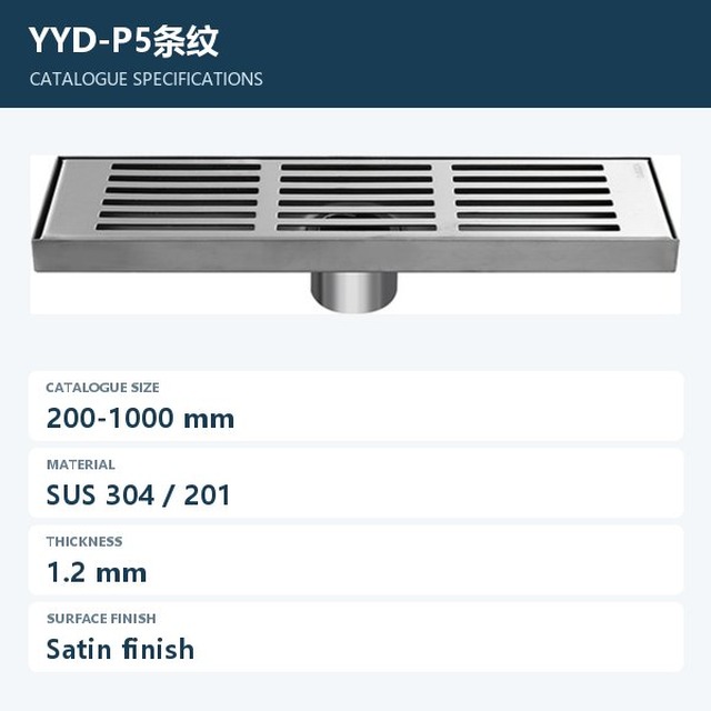 JOMOLA Stainless Steel Floor Drain 304 Satin Finish
