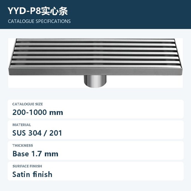 JOMOLA Stainless Steel Floor Drain 304 Satin Finish