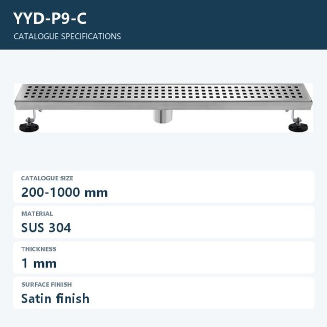 JOMOLA Stainless Steel Floor Drain 304 Satin Finish | SUS 304