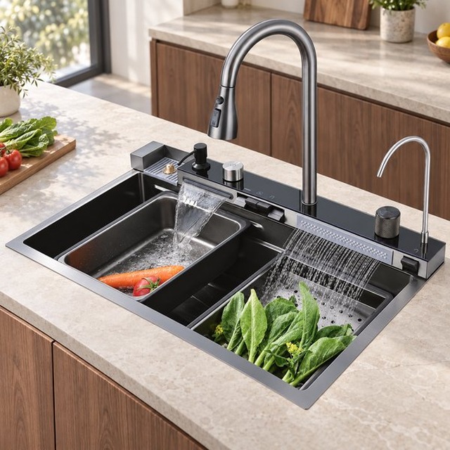 JOMOLA 750 x 460 x 220 mm Waterfall sink | Factory Direct