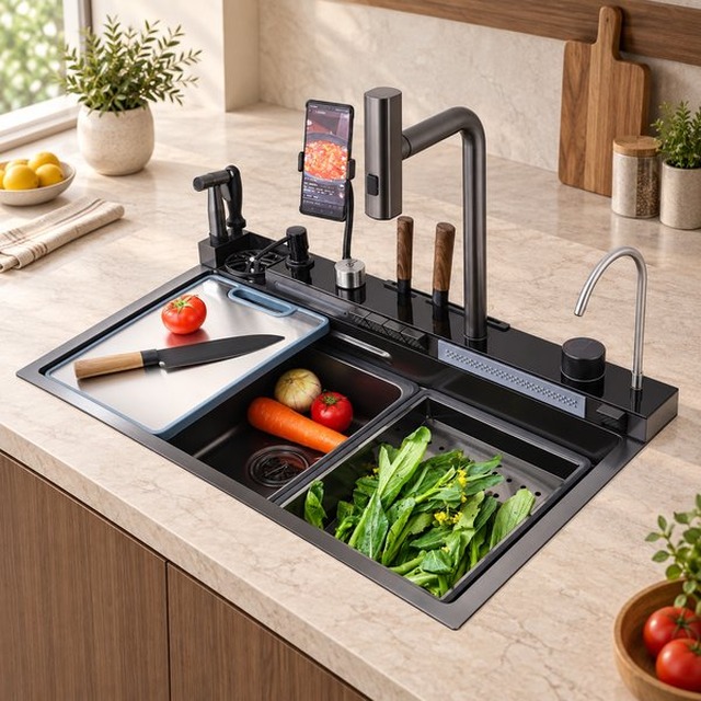 JOMOLA 750 x 460 x 220 mm Waterfall sink