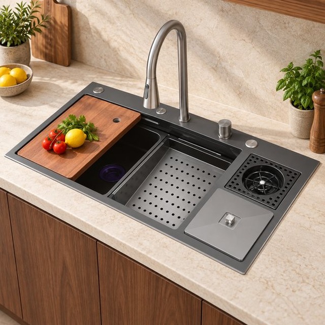 JOMOLA 880 x 460 x 220 mm Waterfall sink | Factory Direct