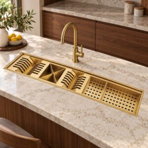 JOMOLA 900 x 185 mm undermount Hidden Sink