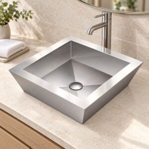 JOMOLA 470 x 470 x 127 mm brushed handmade stainless steel s