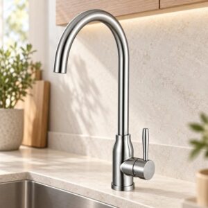 JOMOLA 304 stainless steel satin kitchen faucet
