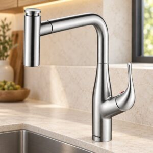 JOMOLA stainless steel satin kitchen faucet