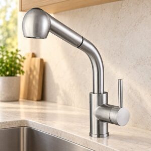 JOMOLA stainless steel satin kitchen faucet