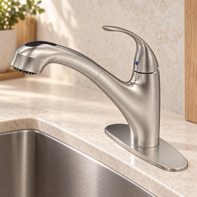 JOMOLA 304 stainless steel satin kitchen faucet