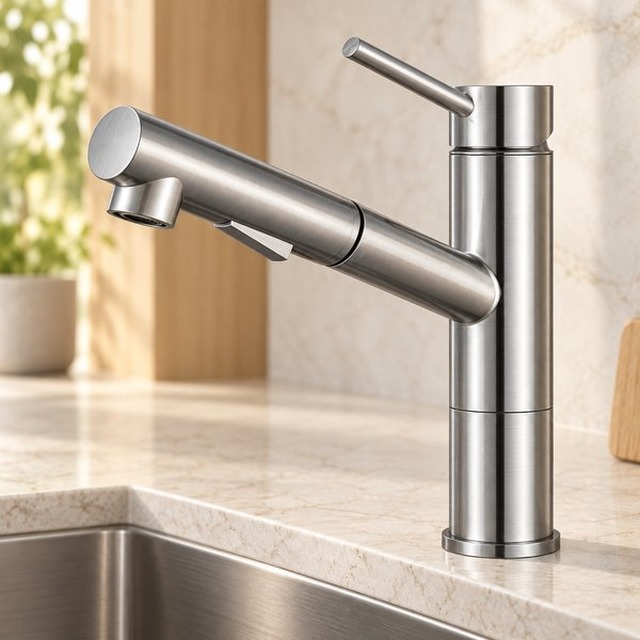 JOMOLA 304 stainless steel satin kitchen faucet