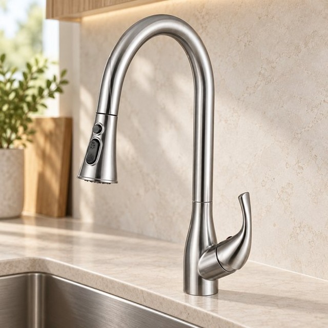 JOMOLA SUS 304 Stainless Steel Kitchen Faucet 416mm Height
