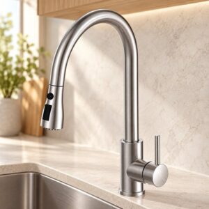 JOMOLA 304 stainless steel satin kitchen faucet