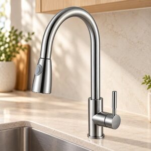 JOMOLA stainless steel satin kitchen faucet