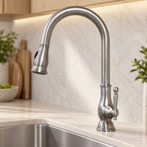 JOMOLA 304 stainless steel satin kitchen faucet