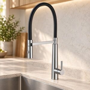 JOMOLA stainless steel satin kitchen faucet