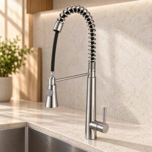 JOMOLA stainless steel satin kitchen faucet