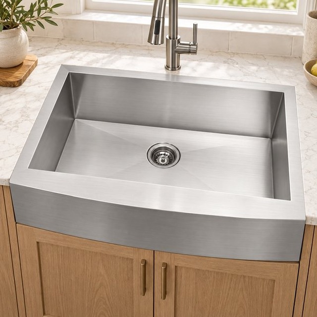 JOMOLA brushed handmade stainless steel sink