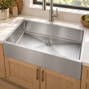 JOMOLA brushed handmade stainless steel sink
