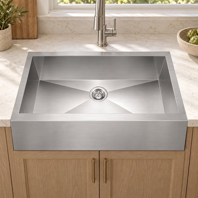JOMOLA single bowl brushed handmade stainless steel sink