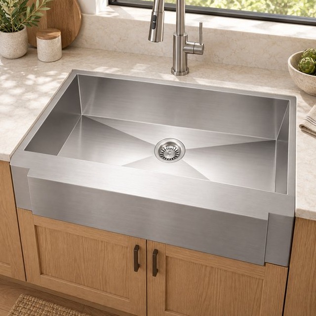 JOMOLA single bowl brushed handmade stainless steel sink
