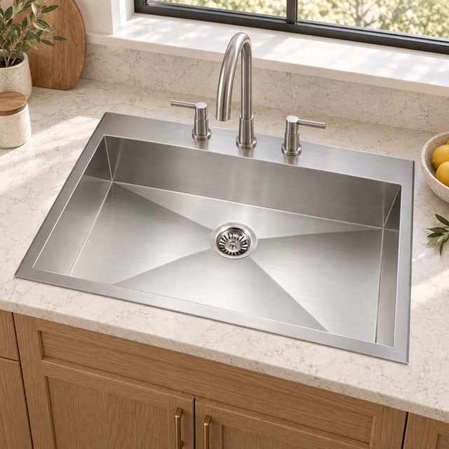 JOMOLA single bowl undermount handmade stainless steel sink
