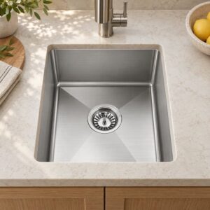 JOMOLA single bowl brushed handmade stainless steel sink