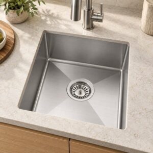 JOMOLA single bowl brushed handmade stainless steel sink