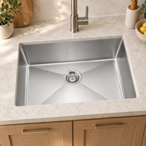 JOMOLA single bowl brushed handmade stainless steel sink